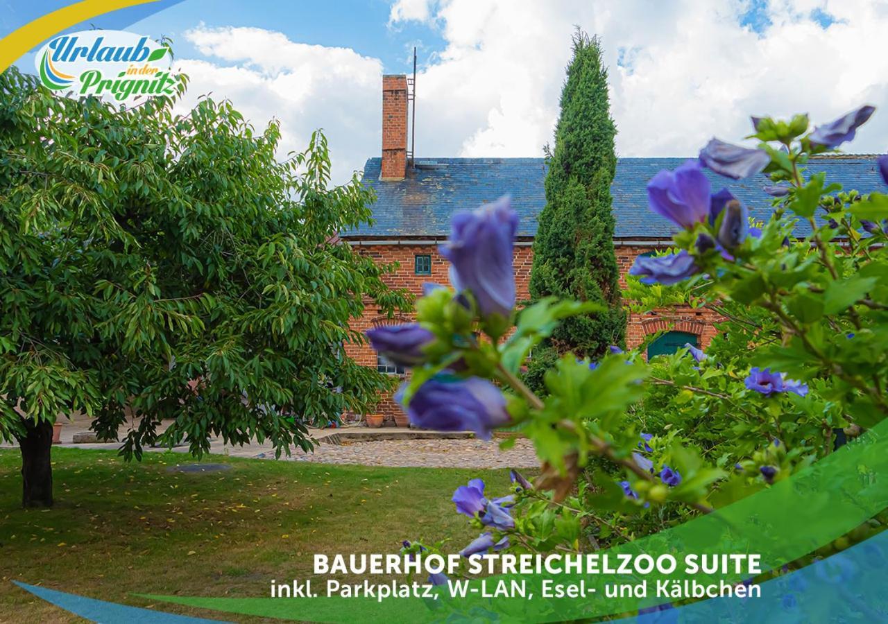 Bauernhof-Streichel-Zoo-Kombi-Familien-Suite-Im-Wald-Am-See Gulow Exteriör bild